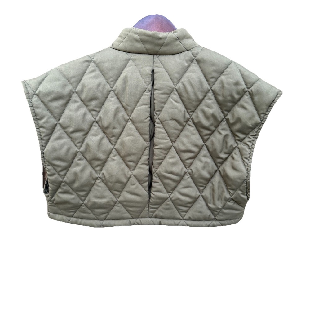 Anthropologie Hutch The Linden Puffer Quilted Boxy Cropped Zip Vest Size Small - Picture 5 of 6